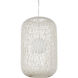 Cocoon 1 Light 21 inch Cream/Vanilla/White Pendant Ceiling Light, Large