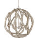Driftwood 3 Light 29 inch Whitewashed Driftwood Orb Chandelier Ceiling Light