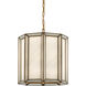 Daze 1 Light 12 inch Antique Brass/White Pendant Ceiling Light