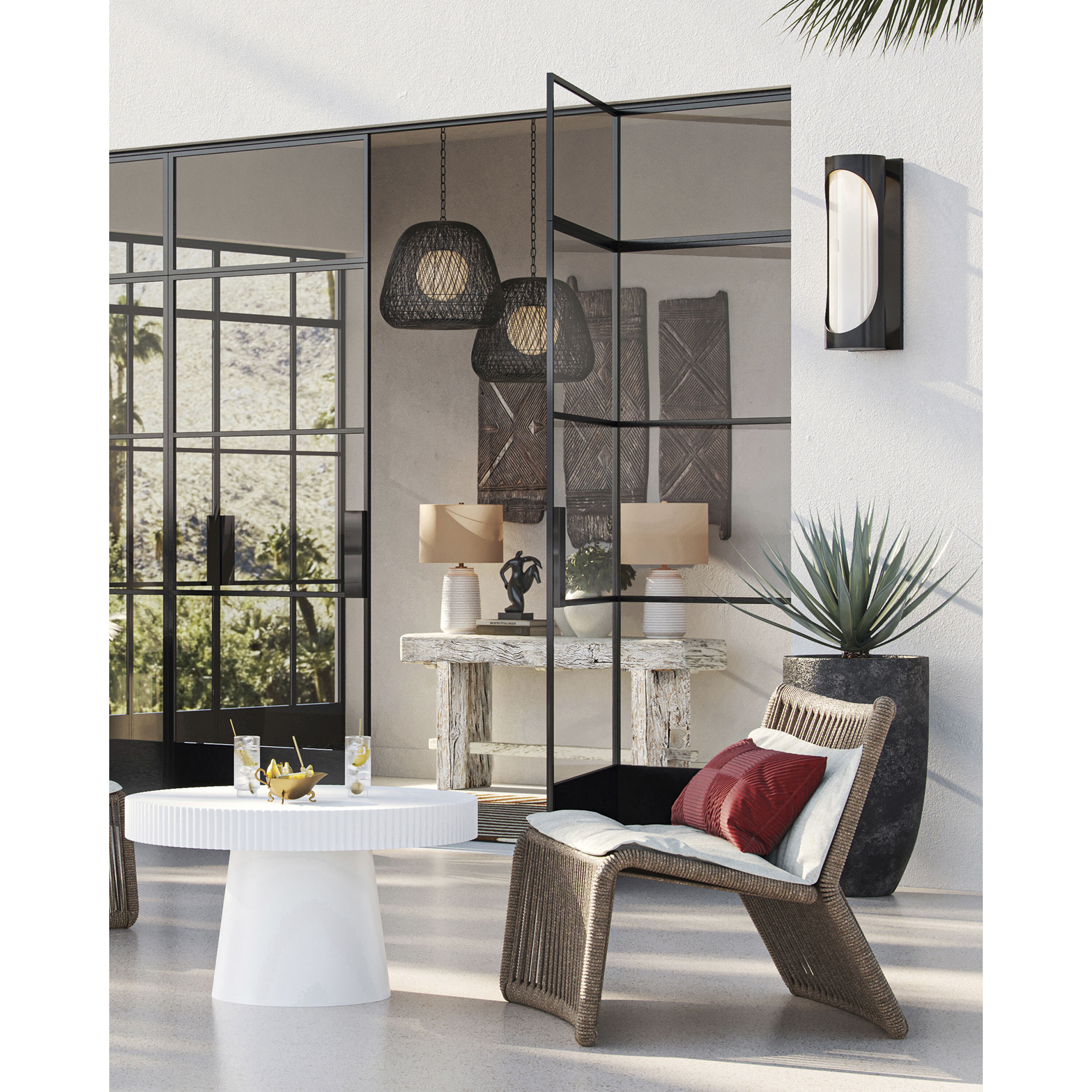 Owen 25.75 inch 150 watt Off-White/Light Brown/Antique Brass Table Lamp Portable Light