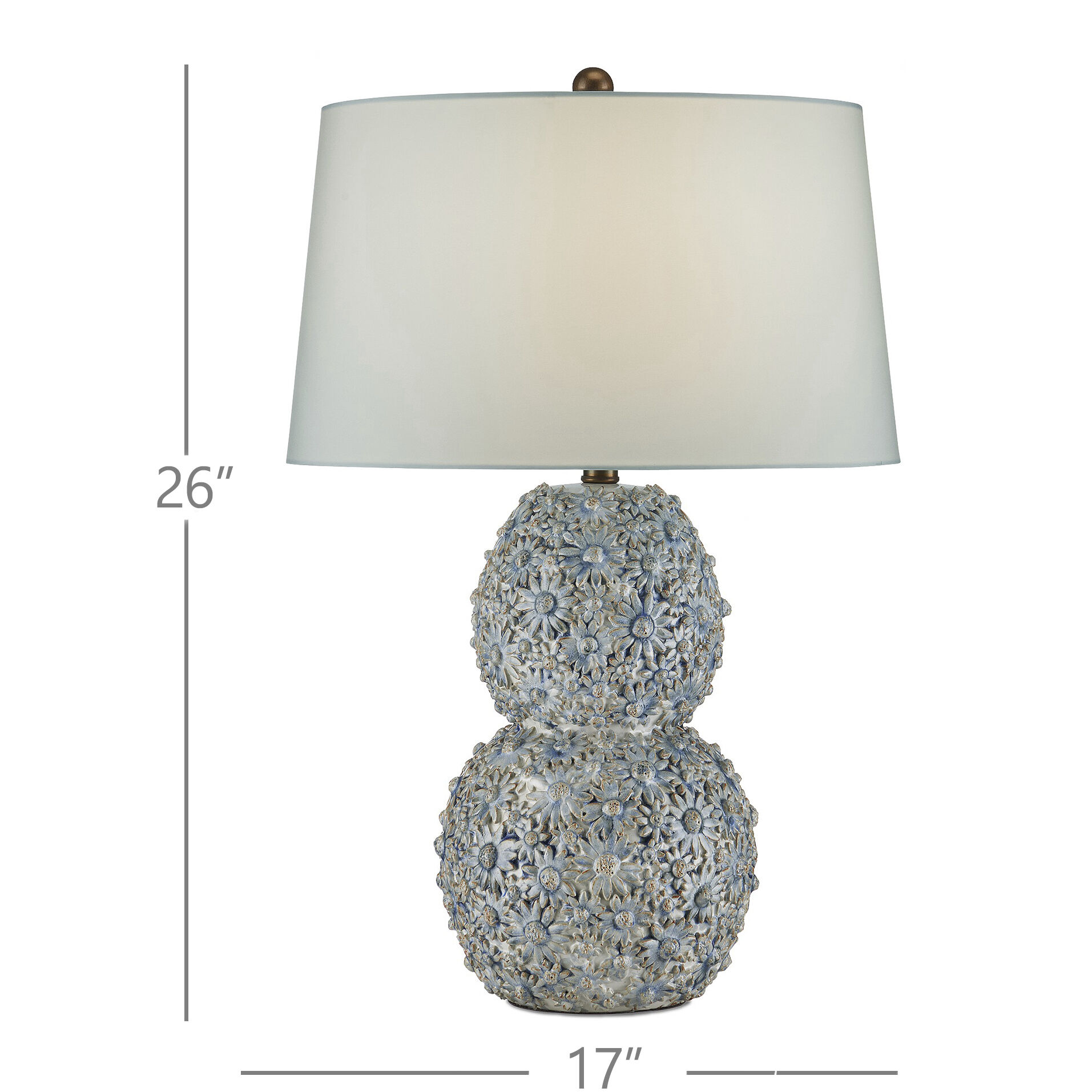 Jessamine 26 inch 150 watt Cloud Blue Table Lamp Portable Light