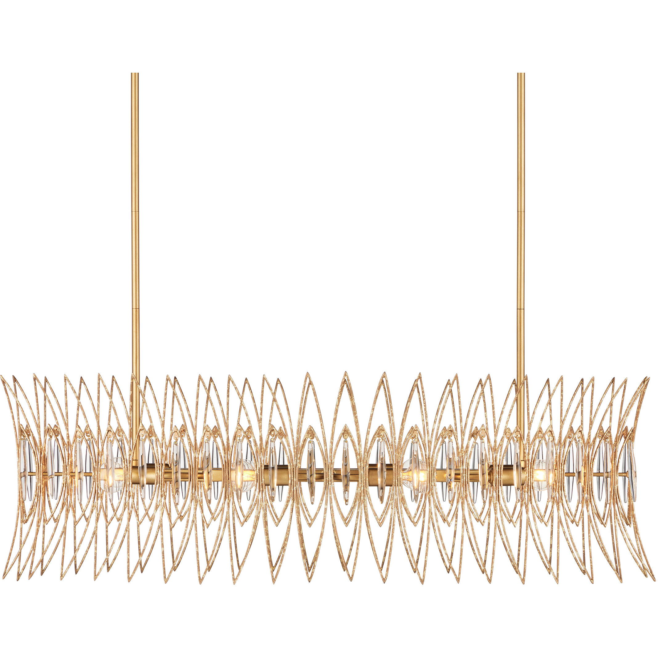 Marquise 8 Light 40 inch Clear/Luxor Gold Chandelier Ceiling Light