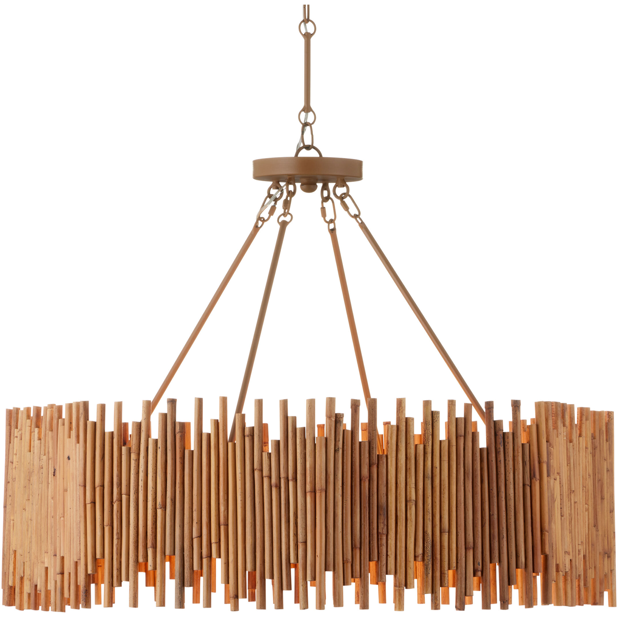 Teahouse 8 Light 32.25 inch Natural/Khaki Chandelier Ceiling Light