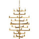 Andre 36 Light 38 inch Brass Chandelier Ceiling Light, Large