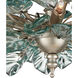 Baobab 8 Light 33.5 inch Contemporary Silver Leaf/Clear Semi-Flush Mount Ceiling Light