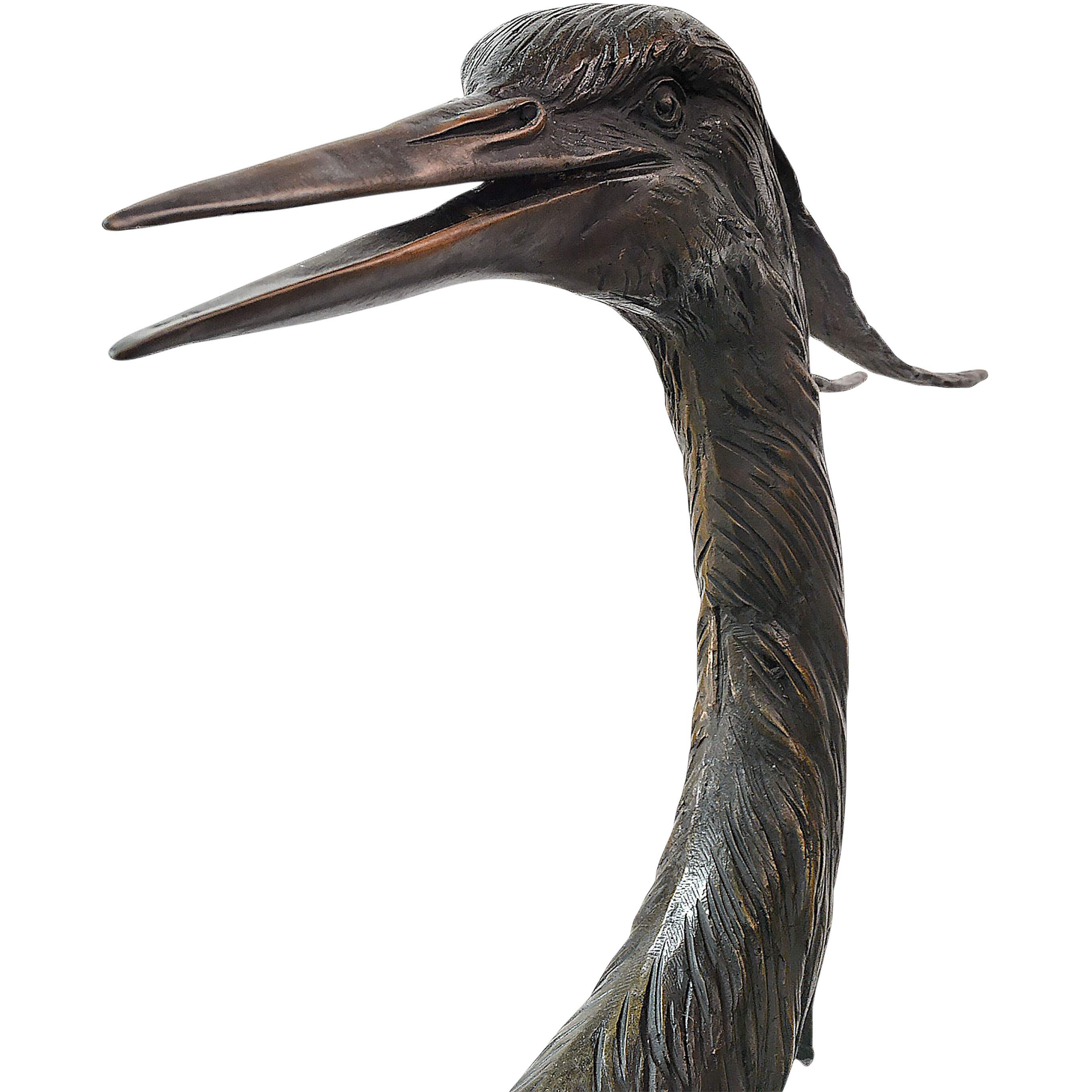 Herons on Branch 68 X 31 inch Sculpture