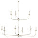 Nottaway 9 Light 44.25 inch Champagne Two-Tier Chandelier Ceiling Light