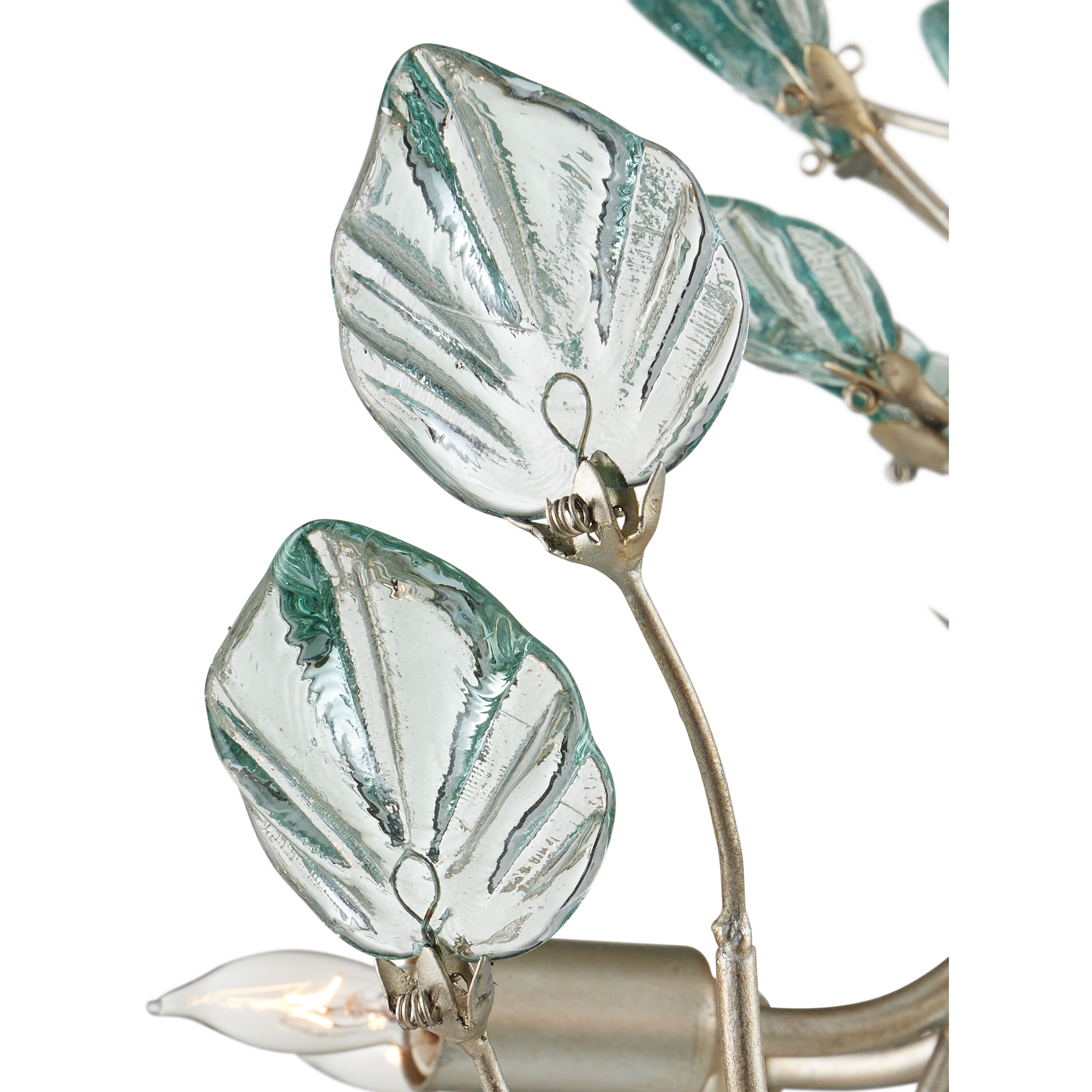 Baobab 12 Light 41 inch Clear/Contemporary Silver Leaf/Contemporary Silver Chandelier Ceiling Light, Large