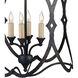 Charisma 4 Light 16 inch French Black Foyer Lantern Ceiling Light, Small