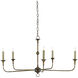 Nottaway 5 Light 36 inch Pyrite Bronze Chandelier Ceiling Light, Small