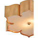 Grand Lotus 2 Light 19 inch Antique Gold Leaf Flush Mount Ceiling Light