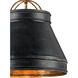 Lumley 1 Light 13 inch French Black/Pyrite Bronze Pendant Ceiling Light