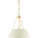 Lytham 1 Light 24.25 inch Antique Gold Leaf/White Pendant Ceiling Light