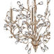 Crystal Bud 3 Light 18 inch Silver Granello Chandelier Ceiling Light, Small