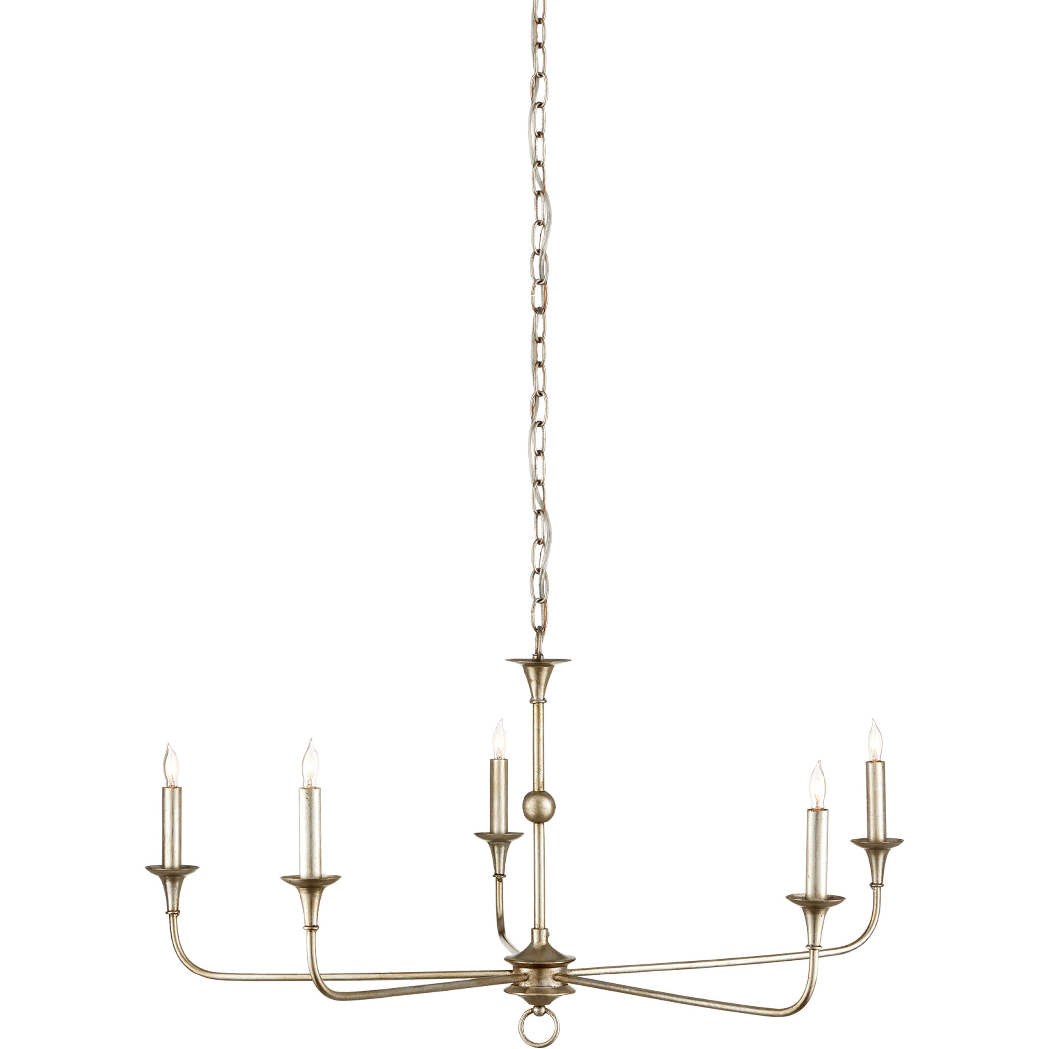 Nottaway 5 Light 36 inch Champagne Chandelier Ceiling Light, Small