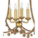 Nimes 4 Light 22.25 inch Natural Rope/Contemporary Gold Leaf Chandelier Ceiling Light, Suzanne Duin Collection