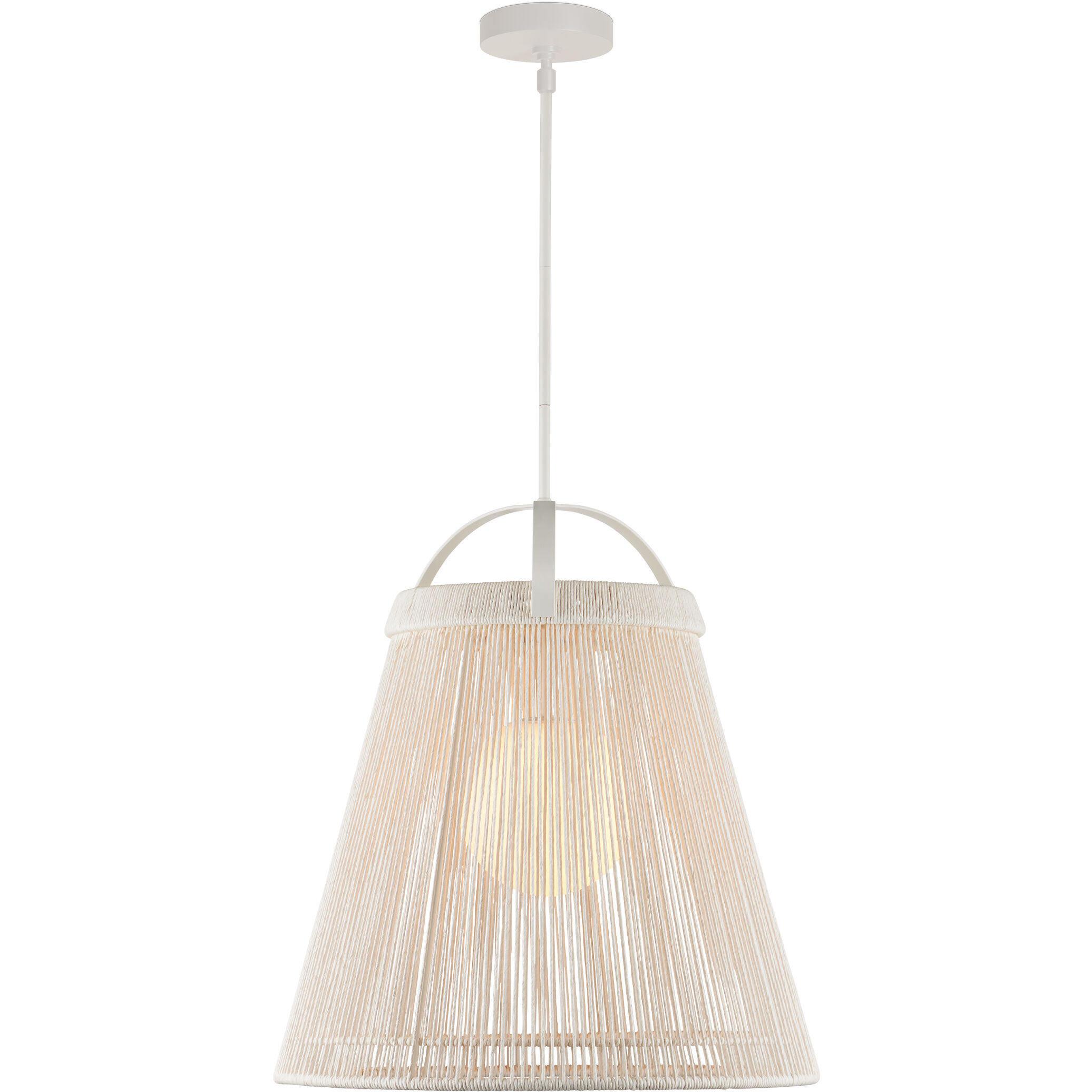 Parnell 1 Light 24 inch White/Frosted White/Gesso White Pendant Ceiling Light, Medium