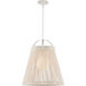 Parnell 1 Light 24 inch White/Frosted White/Gesso White Pendant Ceiling Light, Medium