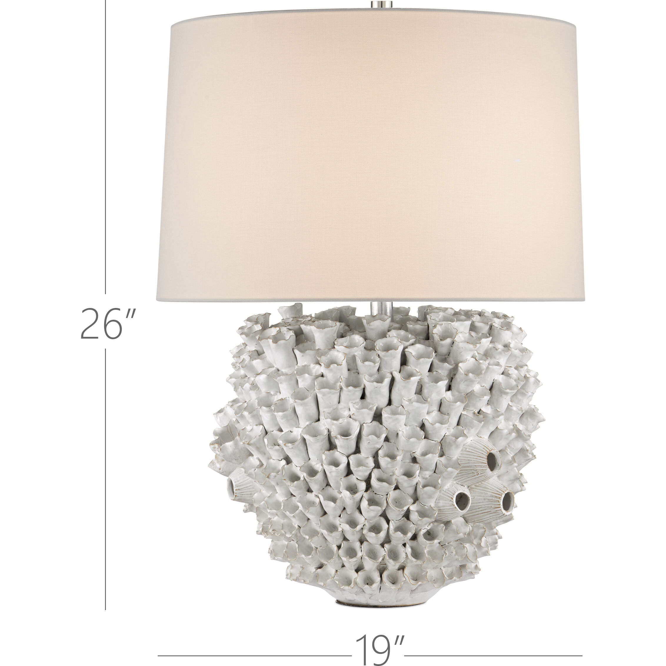 Manitapi 26 inch 150.00 watt White Table Lamp Portable Light