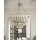 Magnum 7 Light 34.5 inch Brass and White Chandelier Ceiling Light, Medium