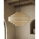 Maura 6 Light 30 inch Satin Black/Natural Chandelier Ceiling Light