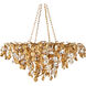 Lucullan 14 Light 43.5 inch Contemporary Gold Leaf/Contemporary Gold/Natural Chandelier Ceiling Light