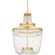 Mademoiselle 3 Light 22 inch Clear/Contemporary Gold Leaf/Contemporary Gold Chandelier Ceiling Light, Medium
