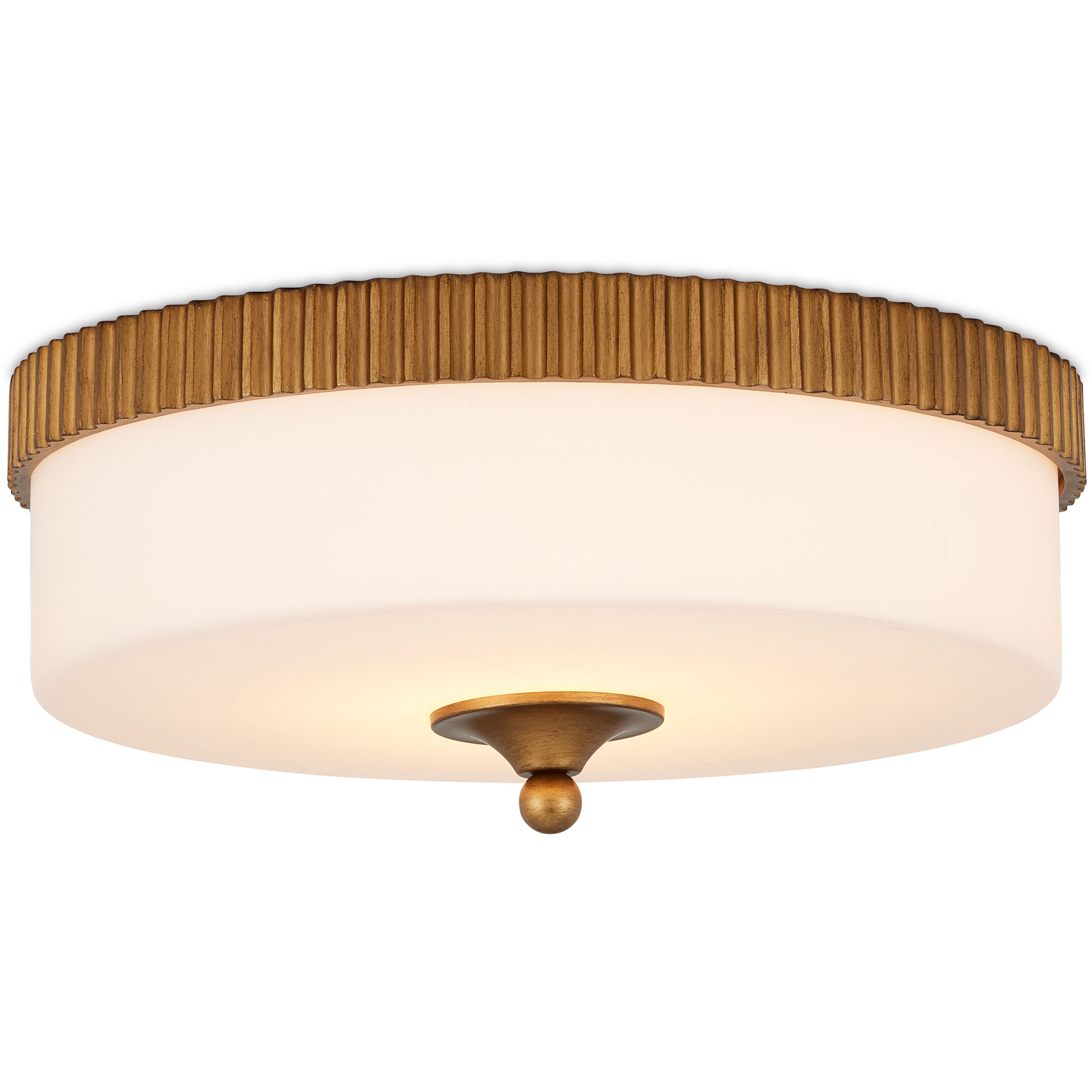 Bryce 1 Light 16.25 inch Gold/White Flush Mount Ceiling Light, Barry Goralnick Collection