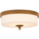 Bryce 1 Light 16.25 inch Gold/White Flush Mount Ceiling Light, Barry Goralnick Collection