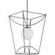 Rochefort 1 Light 21 inch Black/White Indoor/Outdoor Lantern Pendant Ceiling Light, Large