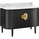 Briallen 48 X 34.25 inch Caviar Black/Natural/White/Light Antique Brass Vanity with Undermount Sink