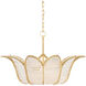 Bebe 3 Light 26.75 inch Contemporary Gold Leaf/Clear Chandelier Ceiling Light