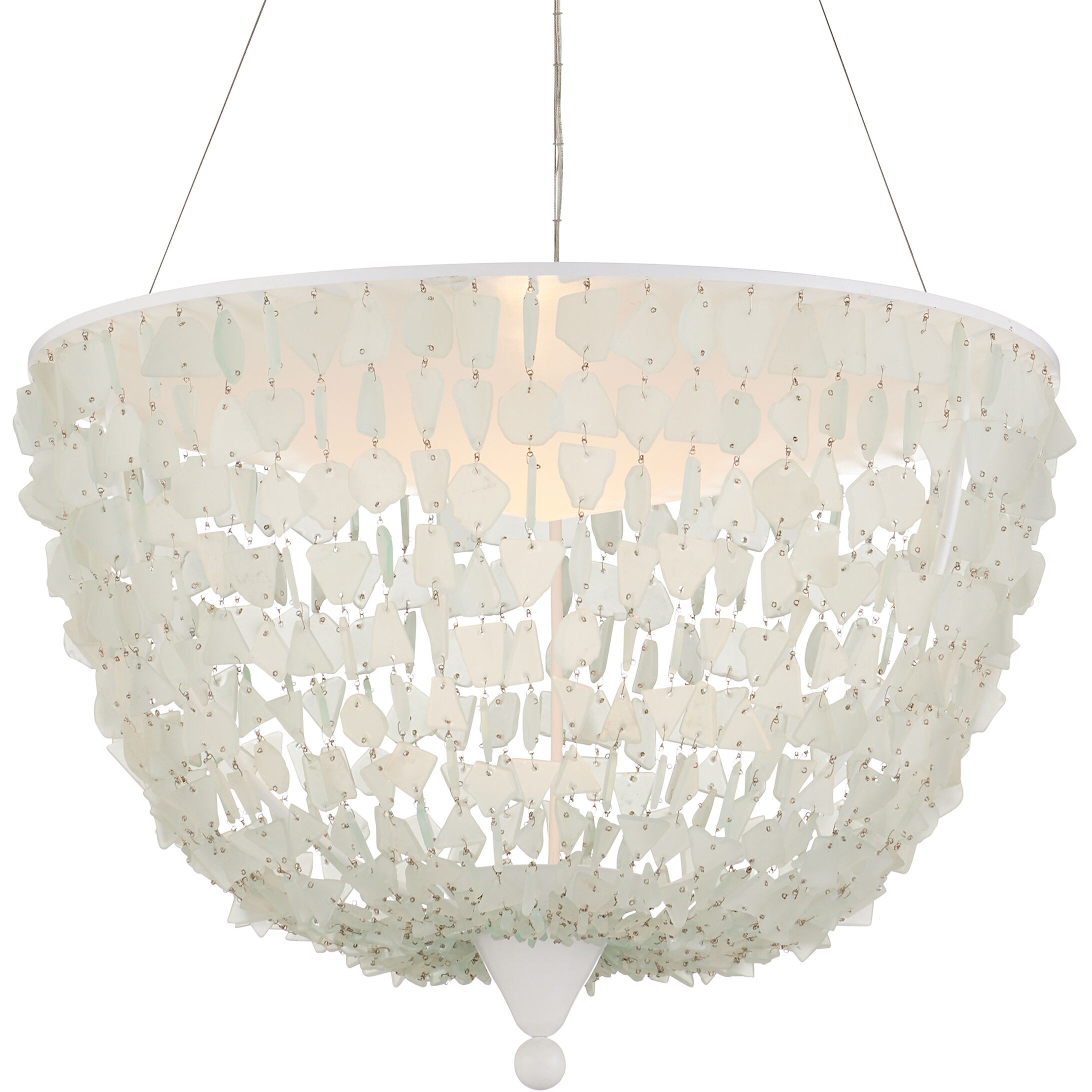 Thalassa 1 Light 29.5 inch Seaglass/Sugar White Pendant Ceiling Light