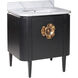 Briallen 30 X 34.25 inch Caviar Black/Natural/White/Light Antique Brass Vanity with Undermount Sink