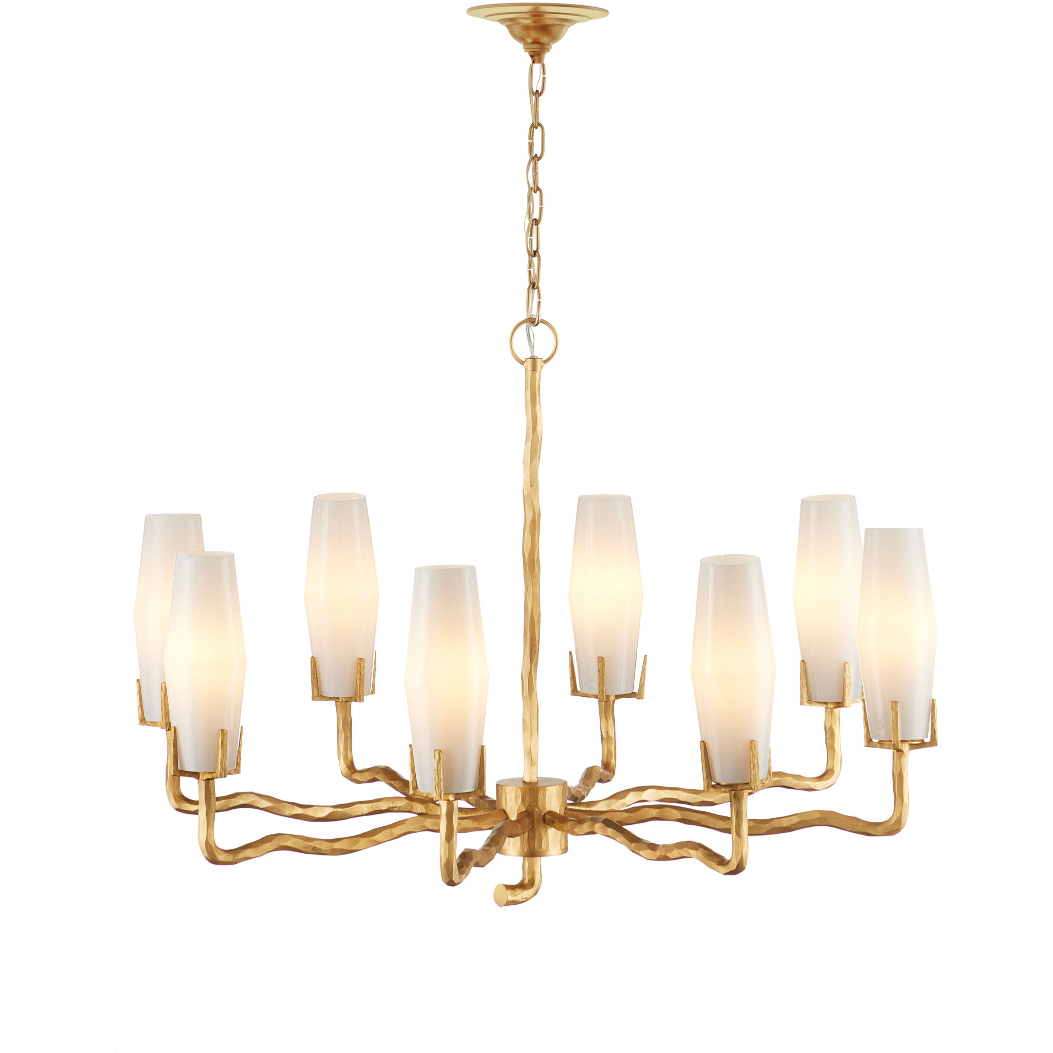 Mathilda 8 Light 36 inch White/Matte Gold Chandelier Ceiling Light