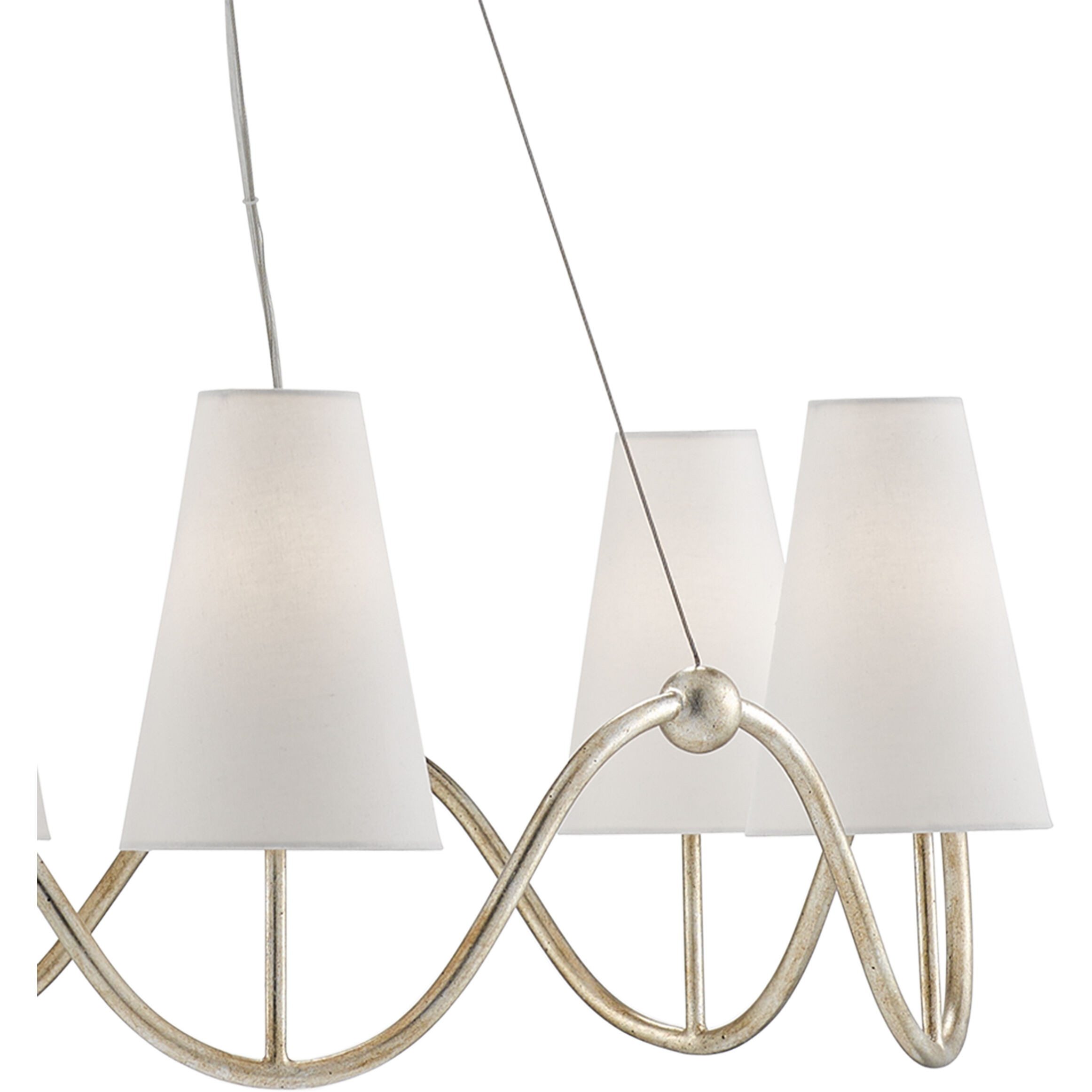 Kadir 6 Light 38.75 inch Silver Granello Chandeliers Ceiling Light