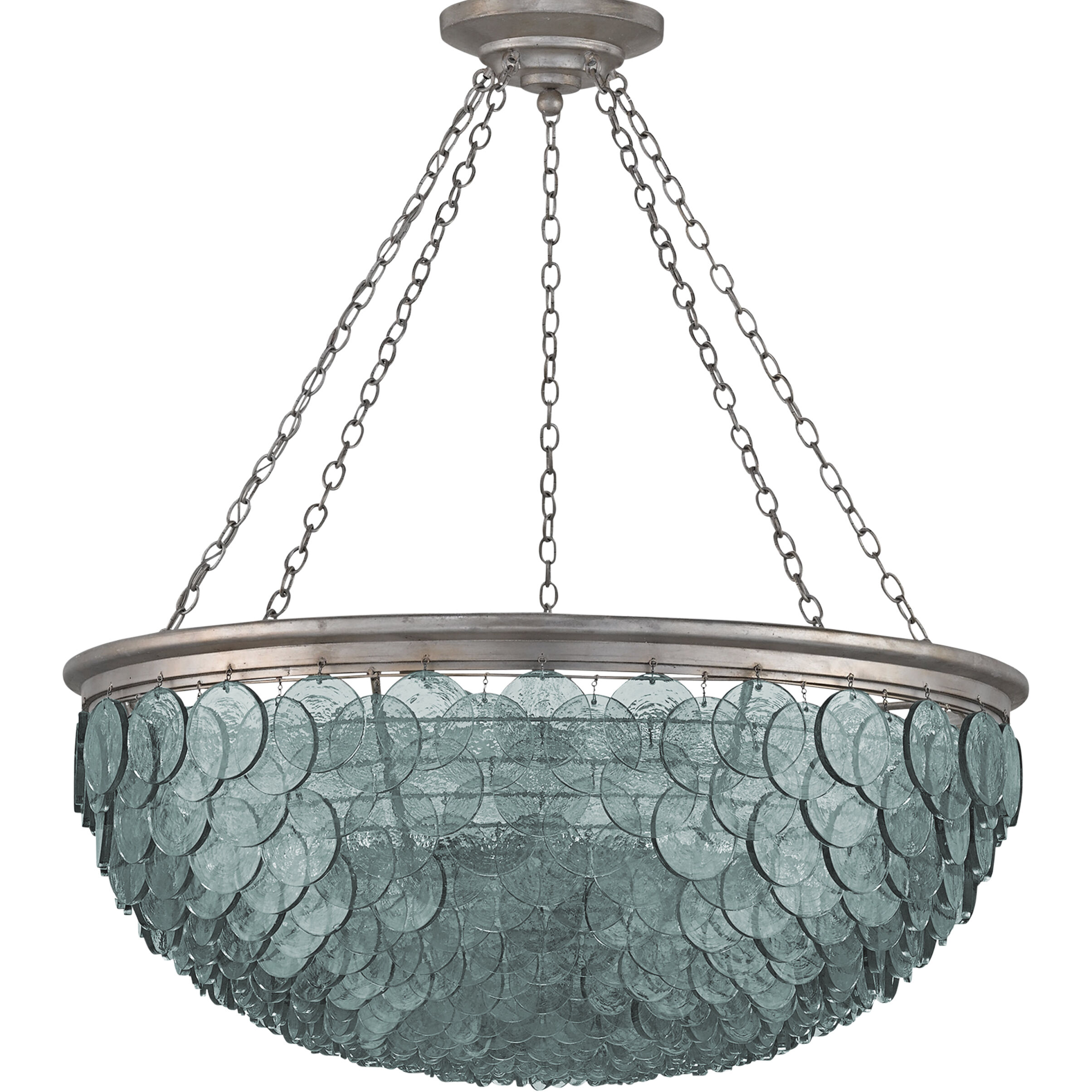 Quorum 20 Light 50 inch Silver Leaf Chandelier Ceiling Light, Large