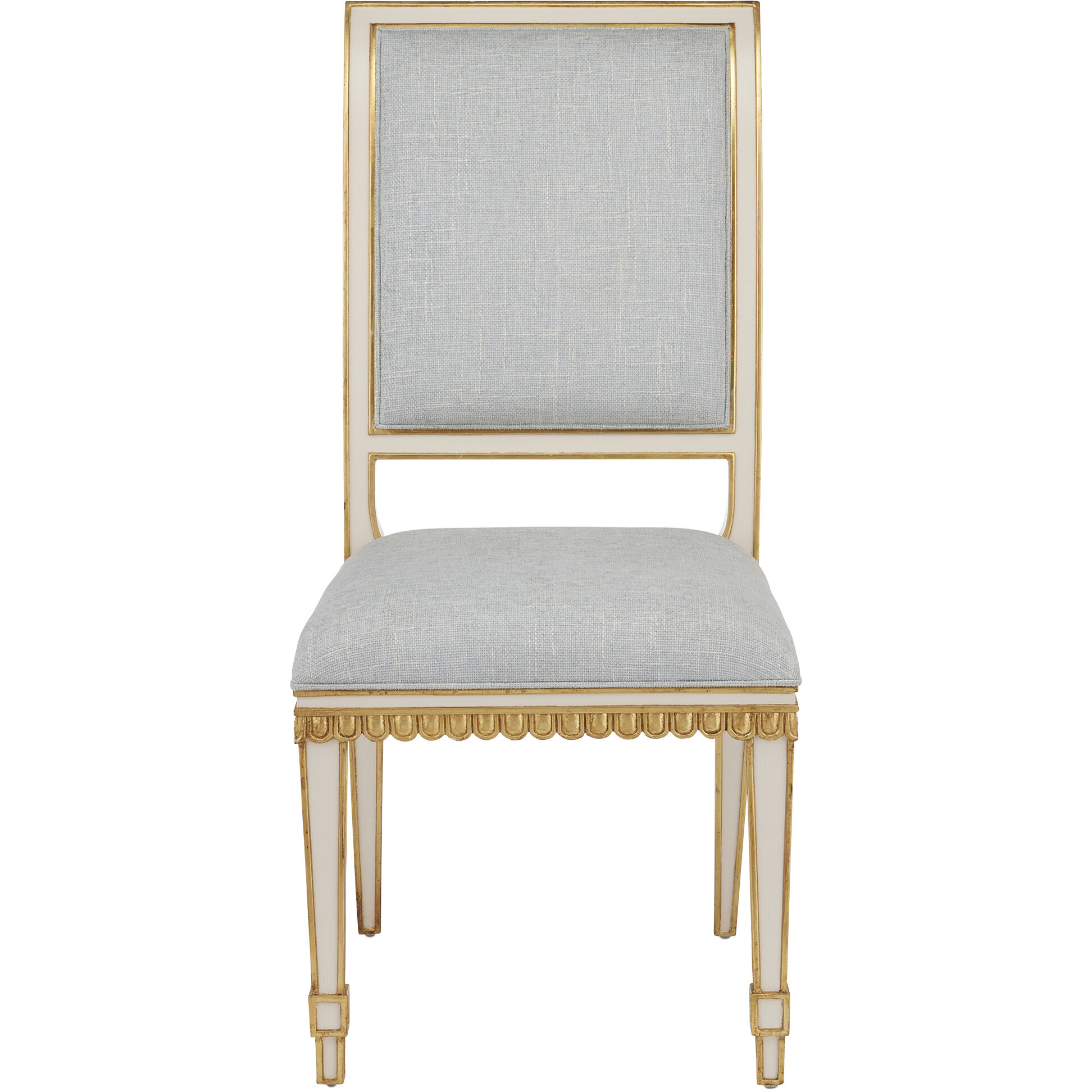 Ines Ivory and Antique Gold Chair