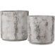 Faux Birch Black/Beige/Pale Gray Planter, Small