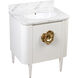 Briallen 30 X 34.25 inch Cerused White/Natural/White/Polished Brass Vanity with Undermount Sink