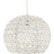 Piero 15 Light 48 inch White/Painted Silver Multi-Drop Pendant Ceiling Light