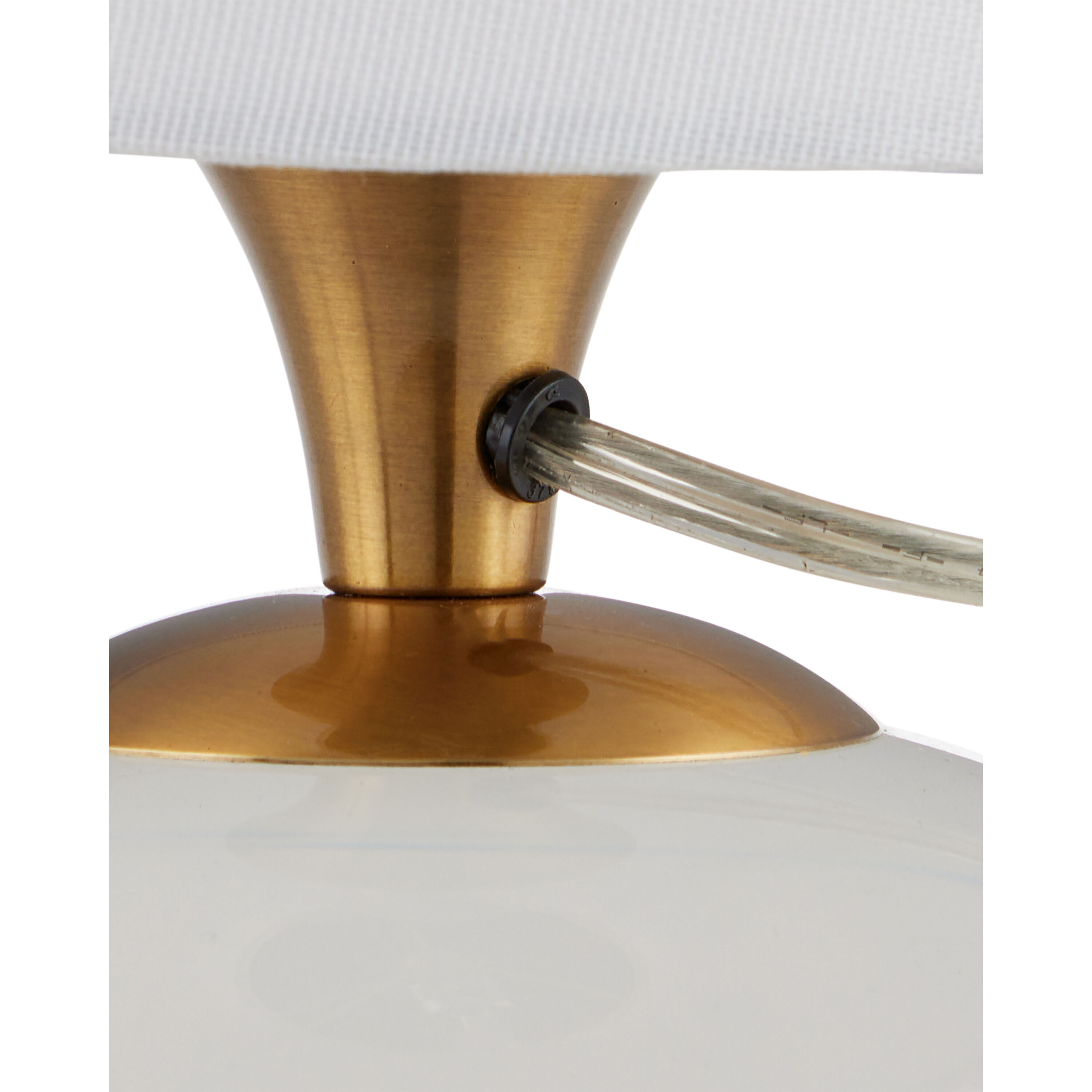 Diantha 15 inch 60 watt Clear/Antique Brass Table Lamp Portable Light