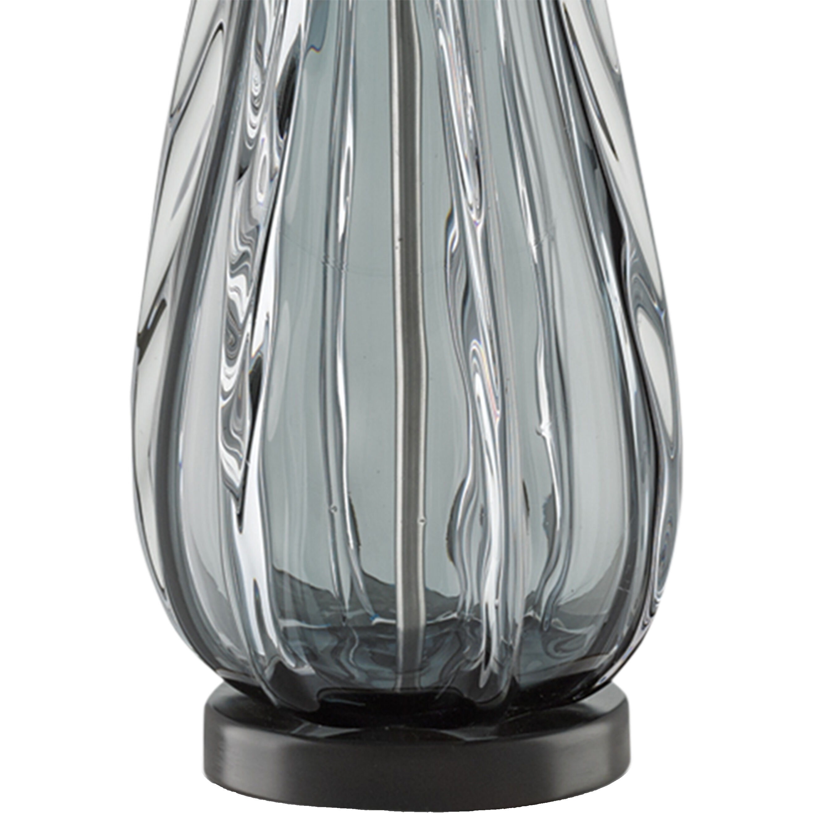 Nightcap 33.25 inch 150 watt Blue-Gray/Clear/Black Table Lamp Portable Light