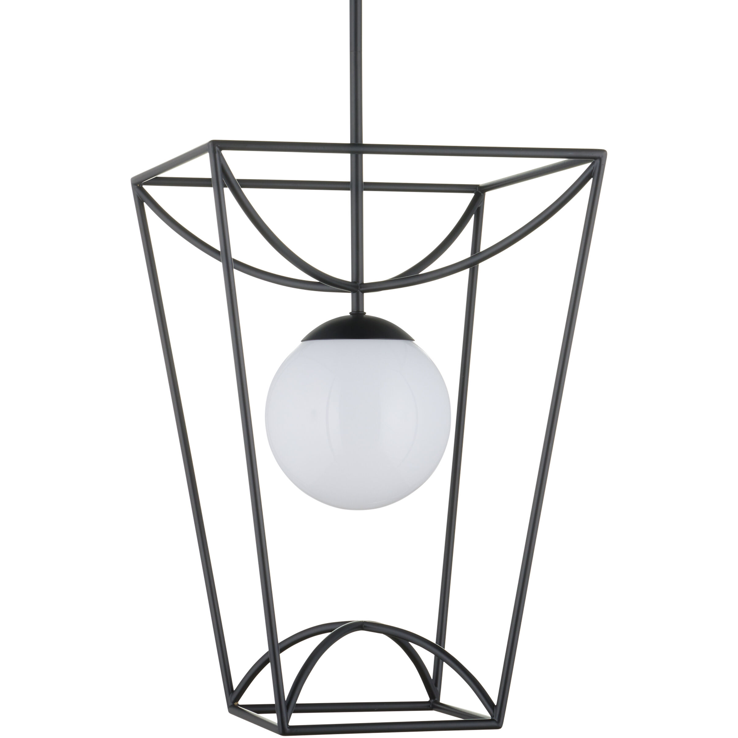 Rochefort 1 Light 14 inch Black/White Indoor/Outdoor Lantern Pendant Ceiling Light, Small