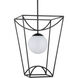 Rochefort 1 Light 14 inch Black/White Indoor/Outdoor Lantern Pendant Ceiling Light, Small
