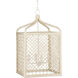 Wanstead 4 Light 16 inch Bleached Natural and Vanilla Lantern Chandelier Ceiling Light