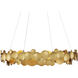 Lavengro 1 Light 32 inch Contemporary Gold Leaf and White Chandelier Ceiling Light